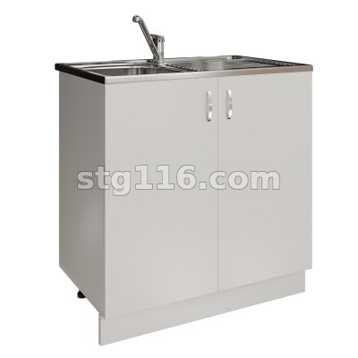 Тумба под мойку 80 (белый) с фурнитурой