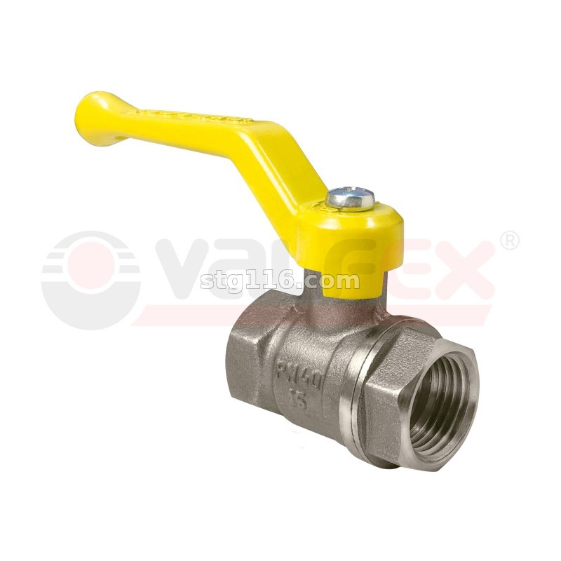 Кран лат шар ГАЗОВЫЙ (вр/вр) 3/4" (20) (рычаг) Valfex никель.